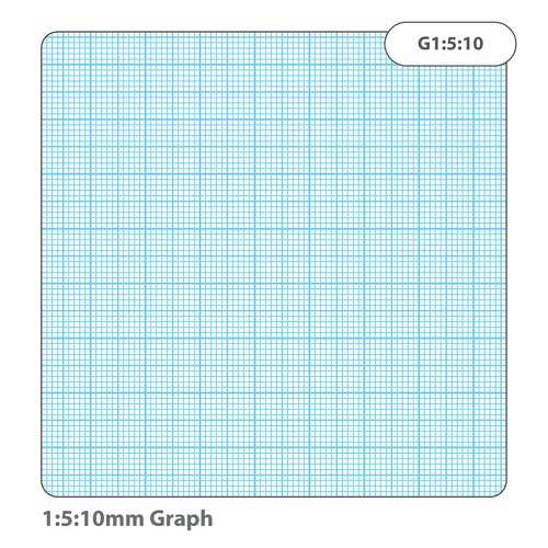 RHINO A4 Punched Graph Paper 500 Leaf, 1:5:10 Graph Ruling (Pack of 5)