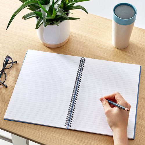 High-quality A4 refill pads with 300 pages, each ruled with 8mm feint lines and a margin. This paper pad is ideal for making notes with its pages suitable for writing on both sides. Full A4 tear out leaves.