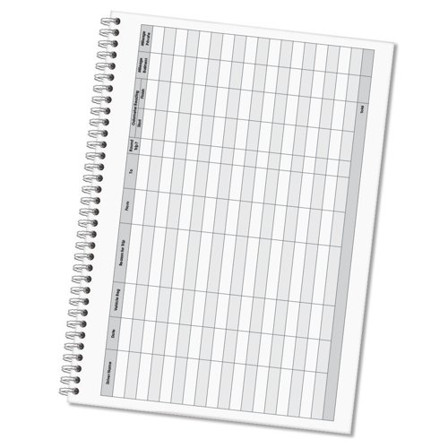 Leaf Graph A4 Vehicle Mileage Log Book Wirebound Book (50 pages)