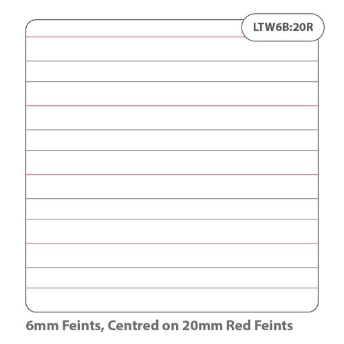 RHINO 6 x 8 Learn to Write Book 32 Page, Red, Wide-Ruled LTW6B:20R (Pack of 10)