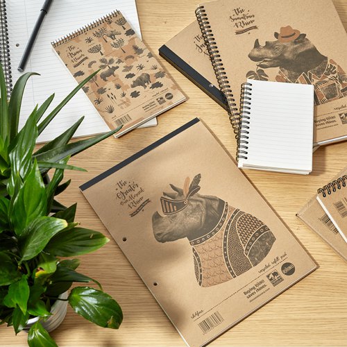 The RHINO Recycled A4 Refill Pad provides plenty of space for your important notes with its 160 pages of quality 100% recycled paper, lined with 8mm feints and a margin. This eco-conscious sidebound refill pad is perfect for jotting down your notes at school, in the office or home office. The pad is pre-punched with 2 holes to suit standard binders and folders.