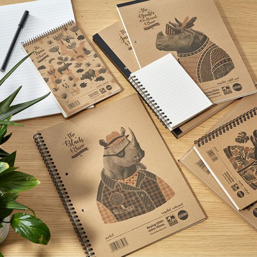 VC41944 Rhino Wirebound Notebook Recycled Paper A4+ (Pack of 5) SRS4S8