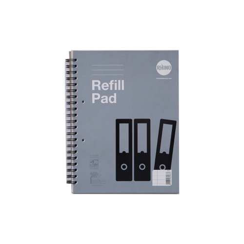 616589 Rhino Varsity Spiral Bound Perforated Pad 8mm Ruled Margin A4 150 Leaves Pack Of 5 V4S15 3P