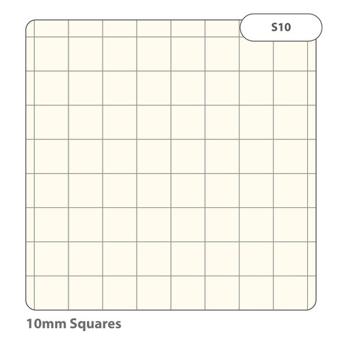 Rhino A4 Special Exercise Book 48 Page 12mm Squares S10 Light Blue with Tinted Cream Paper (Pack 10) - EX681339CV-6