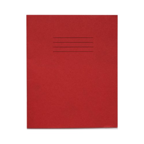RHINO 8 x 6.5 Exercise Book 32 Page Ruled Feint 12mm Red (Pack 100)- VEX142-178-8
