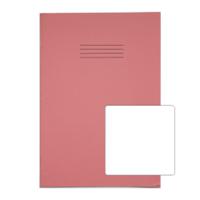 RHINO 13 x 9 A4+ Oversized Exercise Book 48 pages / 24 Leaf Pink Plain