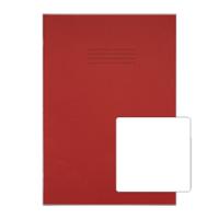 RHINO 13 x 9 A4+ Oversized Exercise Book 48 pages / 24 Leaf Red Plain