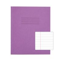 Rhino 8 x 6.5 Exercise Book 48 Page Ruled F8M Purple (Pack 100) - VEX342-419-8