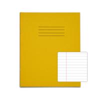 Rhino 8 x 6.5 Exercise Book 48 Page Feint Ruled 8mm With Margin Yellow (Pack 100) - VAA114-2