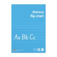RHINO Education A1 Literacy Flip Chart Pad 30 Leaf Handwriting Guide Ruling with Plain Reverse