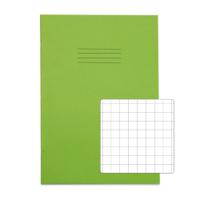 RHINO A4 Exercise Book 32 Pages / 16 Leaf Light Green 10mm Squared