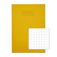 RHINO A4 Exercise Book 32 Pages / 16 Leaf Yellow 10mm Squared