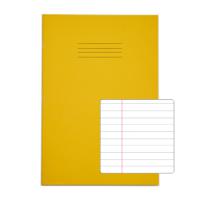 RHINO A4 Exercise Book 32 Pages / 16 Leaf Yellow 8mm Lined with Margin