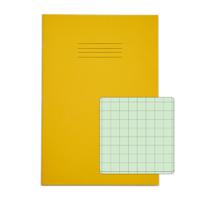 RHINO A4 Special Exercise Book 48 Page, Yellow with Tinted Green Paper, S10