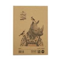 RHINO Recycled A4 Hardback Notebook 160 Pages / 80 Leaf 8mm Lined