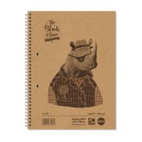 RHINO Recycled A4+ Twinwire Notebook 160 Pages / 80 Leaf 8mm Lined with Margin