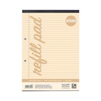 RHINO A4 Tinted Refill Pad 100 Pages / 50 Leaf Cream Paper 8mm Lined with Margin