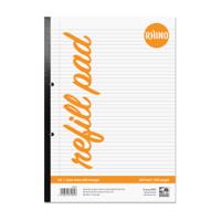 RHINO A4 Refill Pad Sidebound 320 Pages / 160 Leaf 6mm Lined with Margin