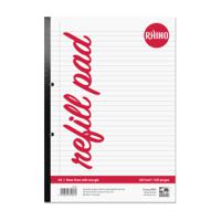 RHINO A4 Refill Pad Sidebound 320 Pages / 160 Leaf 8mm Lined with Margin