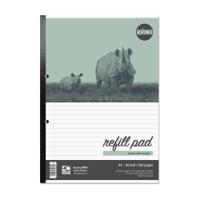 RHINO Office A4 Refill Pad Sidebound 160 Pages / 80 Leaf 8mm Lined with Margin