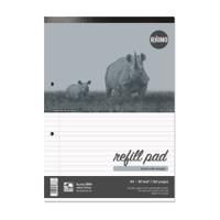RHINO Office A4 Refill Pad Headbound 160 Pages / 80 Leaf 8mm Lined with Margin