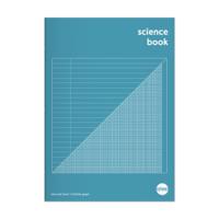RHINO Education A4 Science Book 64 Pages / 32 Leaf 8mm Lined with Margin with 1:5:10 Graph Reverse