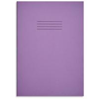 RHINO 13 x 9 A4+ Oversized Tinted Exercise Book 80 Pages / 40 Leaf Purple with Cream Paper 8mm lined with Margin