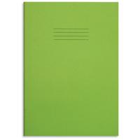 RHINO A4 Tinted Exercise Book 80 Pages / 40 Leaf Dark Green with Cream Paper 8mm lined with Margin