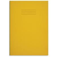 RHINO A4 Tinted Exercise Book 80 Pages / 40 Leaf Yellow with Cream Paper 10mm Squared