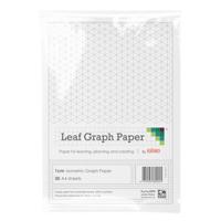Leaf Graph A4 Isometric Graph Paper 10mm 1cm Triangles (30 leaf pack) Lines