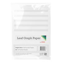 Leaf Graph A4 Manuscript Music Paper 5 x double staves (30 leaf pack)
