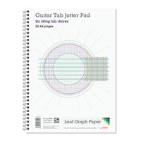 Leaf Graph A4 Guitar Tab Music 10x Six String Tab Staves Wirebound Book (50 pages)