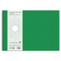Leaf Graph A3 Graph Paper 10mm 1.0cm Squared Cartesian Wirebound Book (60 pages)