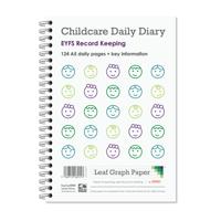 Leaf Graph A5 Childcare Daily Diary Wirebound Book EYFS (124 pages)
