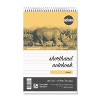 Rhino 200 x 127 Shorthand Notepad 300 Page Feint Ruled 8mm (Pack 5) - RHRN15-2