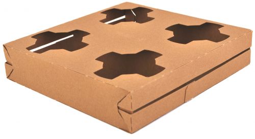 BX0784 #4 ChampPak Retro Take-Out Container, Black Paperboard with Poly Coated Inside, 7-3/4" L x 5-1/2" W x 3-1/2" H (Pack of 160)