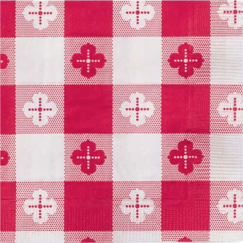 10"X10" Red Gingham Beverage Napkin