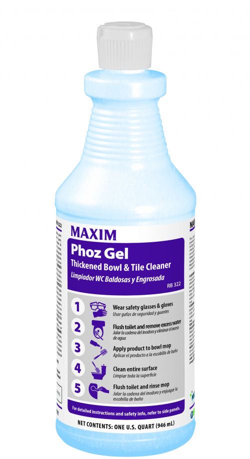 Midlab RB322 Phoz Gel Thickened Bowl & Tile Cleaner 20% Phosphoric Acid Pack 12 / 32 oz