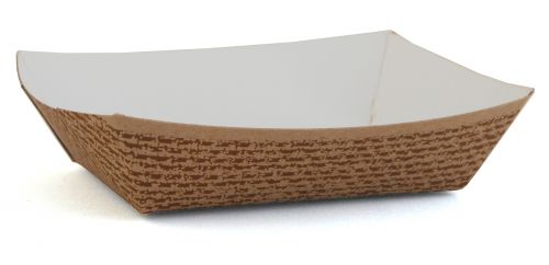 BX0560 #25 Clay Coated Paperboard Hearthstone Food Tray, 1/4-lb Capacity (Case of 1000)