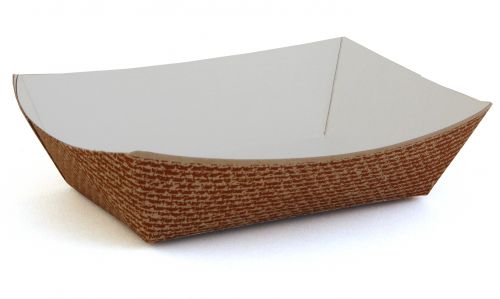 BX0563 #100 Clay Coated Paperboard Hearthstone Food Tray, 1-lb Capacity (Case of 1000)