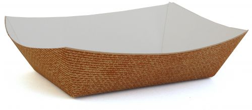 BX0567 #500 Clay Coated Paperboard Hearthstone Food Tray, 5-lb Capacity (Case of 500)