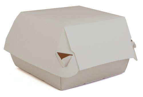 BXitem #0705 Hamburger Clamshell White, 4-3/8X4-3/8X3-3/8, SBS (Case of 500)