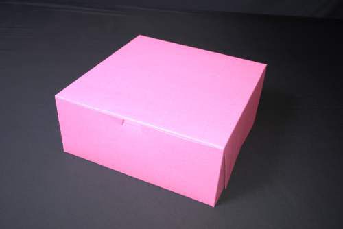 Southern 12x12x5 Pink Bakery Box Lock Corner 1 piece Box Tuck Top Pack 100
