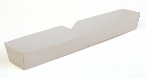 BX0711 Hot Dog Food Tray, 10-1/2" Length, White (Case of 500)