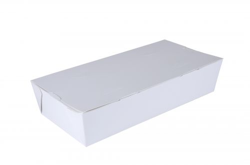 BX0973 Premium Clay-Coated Kraft Paperboard White Non-Window Lock Corner Bakery Box, 10" Length x 10" Width x 4" Height (Case of 100)
