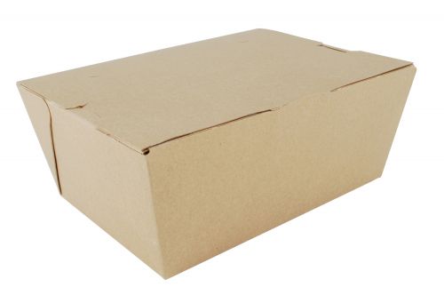 Southern Champion 0734 7-3/4" Length x 5-1/2" Width, 3-1/2" Depth, Kraft Color, ChampPak Carryout Box (Case of 160)