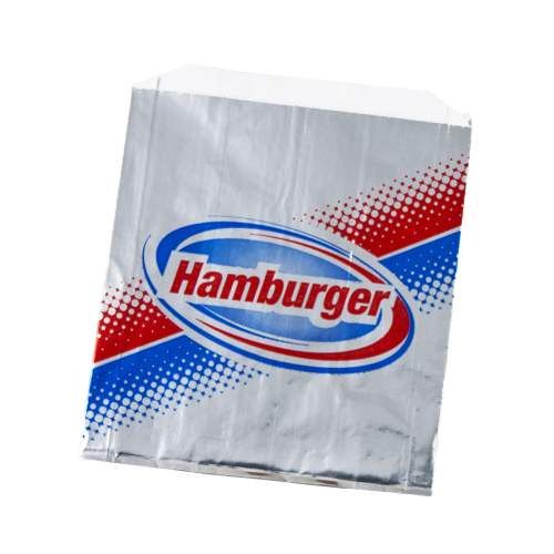 6 x .75 x 6.5in Foil Hamburger Bag