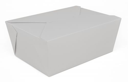 BX0774 #4 ChampPak Retro Take-Out Container, White Paperboard with Poly Coated Inside, 7-3/4" L x 5-1/2" W x 3-1/2" H (Pack of 160)