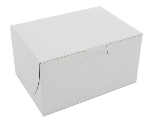 BX0899 Pink Paperboard Non-Window Lock-Corner Bakery Tray, 5-1/2 Length x 4 Width x 3 Height (Case of 50 Pieces)