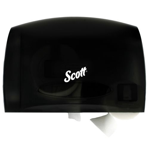 Scott Essential Jumbo Roll (JRT) Coreless Toilet Paper Dispenser (09602), Smoke, Black